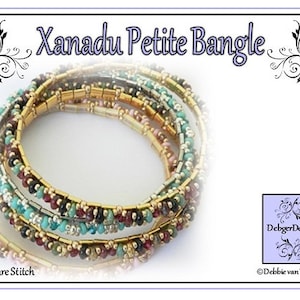 Tila Beading Pattern, Tutorial, Bangle - XANADU PETITE