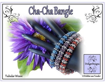 Beading Pattern, Tutorial, Bangle - CHA-CHA