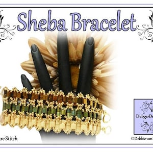 Tila Beading Pattern, Tutorial, Bracelet - SHEBA