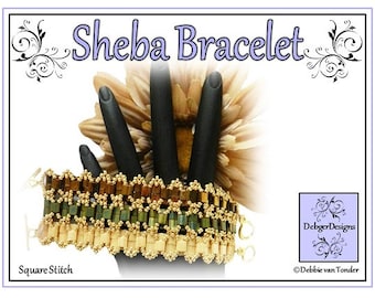 Tila Beading Pattern, Tutorial, Bracelet - SHEBA