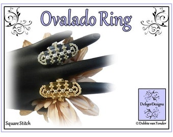 Tila Beading Pattern, Tutorial, Ring - OVALADO