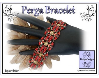 Beading Pattern, Tutorial, Bracelet - PERGA