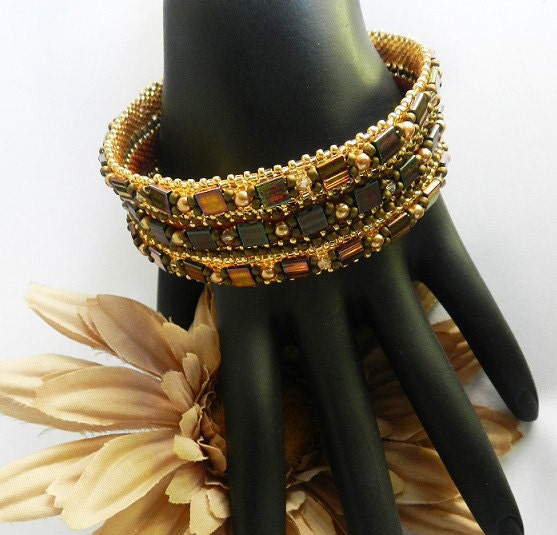 Tila Beading Pattern Tutorial Bangle TILA STACKER - Etsy