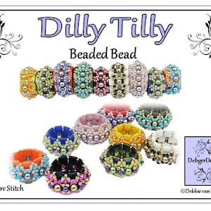 Beading Pattern, Tila Tutorial, Beaded Bead DILLY TILLY image 1