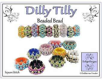 Beading Pattern, Tila Tutorial, Beaded Bead - DILLY TILLY