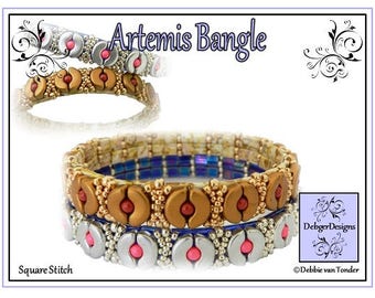 Beading Pattern, Tutorial, Bangle - Artemis