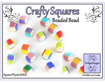 Beading Pattern, Tutorial, Beaded bead - CRAFT SQUARES