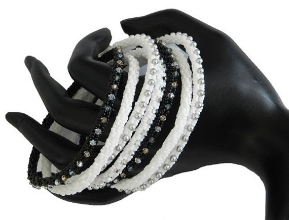 Patron de Perlage, Tutoriel, Double Peyote, Jonc - DANGLE YOUR BANGLE 2