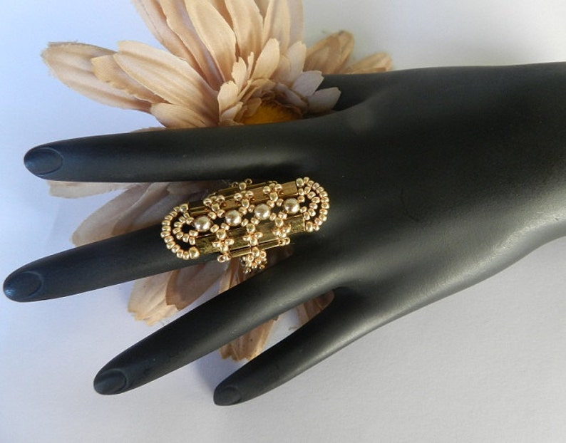 Tila Beading Pattern OVALADO Tutorial Ring