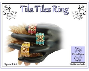 Tila Beading Pattern, Tutorial, Ring - TILA TILES