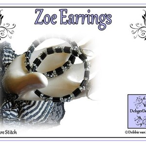 Tila Beading Pattern, Tutorial, Earrings - ZOE