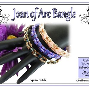 Tila Beading Pattern, Tutorial, Bangle - JOAN OF ARC