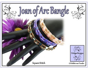 Tila Beading Pattern, Tutorial, Bangle - JOAN OF ARC