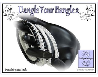Beading Pattern, Tutorial, Double Peyote, Bangle - DANGLE YOUR BANGLE 2
