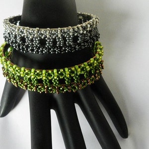 Beading Tila Pattern, Tutorial, Bangle JEEPER CREEPER image 4