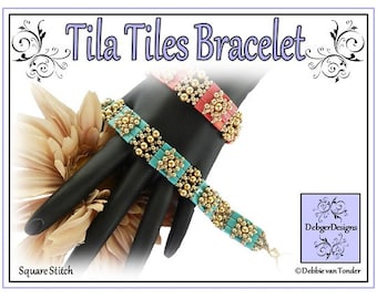Beading Pattern,  Tutorial, Bracelet - TILA TILES