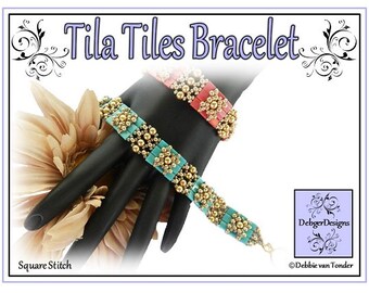 Beading Pattern,  Tutorial, Bracelet - TILA TILES