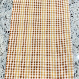 Coureur de table dautomne, linge de maison Gingham, chemins de table, table dautomne, décor dautomne, linge de table, tissu Gingham, petite citrouille, décor de table, automne image 1