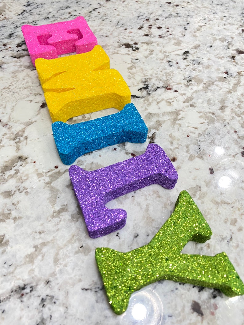 Glittery Letters Styrofoam Letters Letters Personalization Etsy