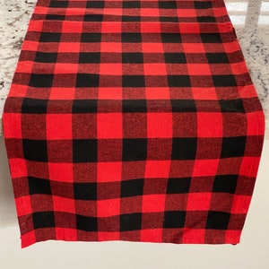 Buffalo Check Table Runner, Buffalo Check, Christmas Table Runners, Table Linens, Christmas Table, Christmas Linens, Table Runners, Plaid image 3