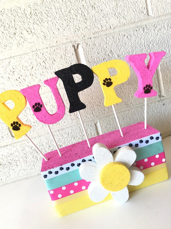 Puppy, Pup Love, Pawty, Puppy Birthday, Dog Party, Doggie, Puppy Decor, Dog Centerpiece, Puppy Centerpieces, Adopt a Puppy, Puppy Love, Pets Il_570xn