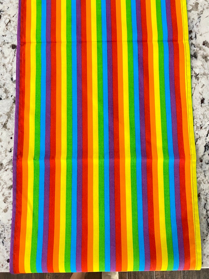 Rainbow Party, Rainbow Table Runner, Rainbow Props, Table Linens, Table Runners, Rainbow Pride, Table Decor, Carnival, Candyland, Rainbow image 4