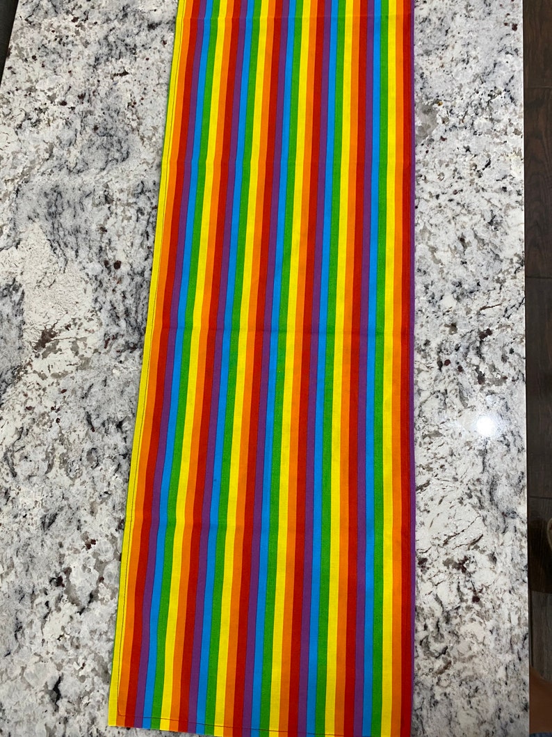 Rainbow Party, Rainbow Table Runner, Rainbow Props, Table Linens, Table Runners, Rainbow Pride, Table Decor, Carnival, Candyland, Rainbow image 1