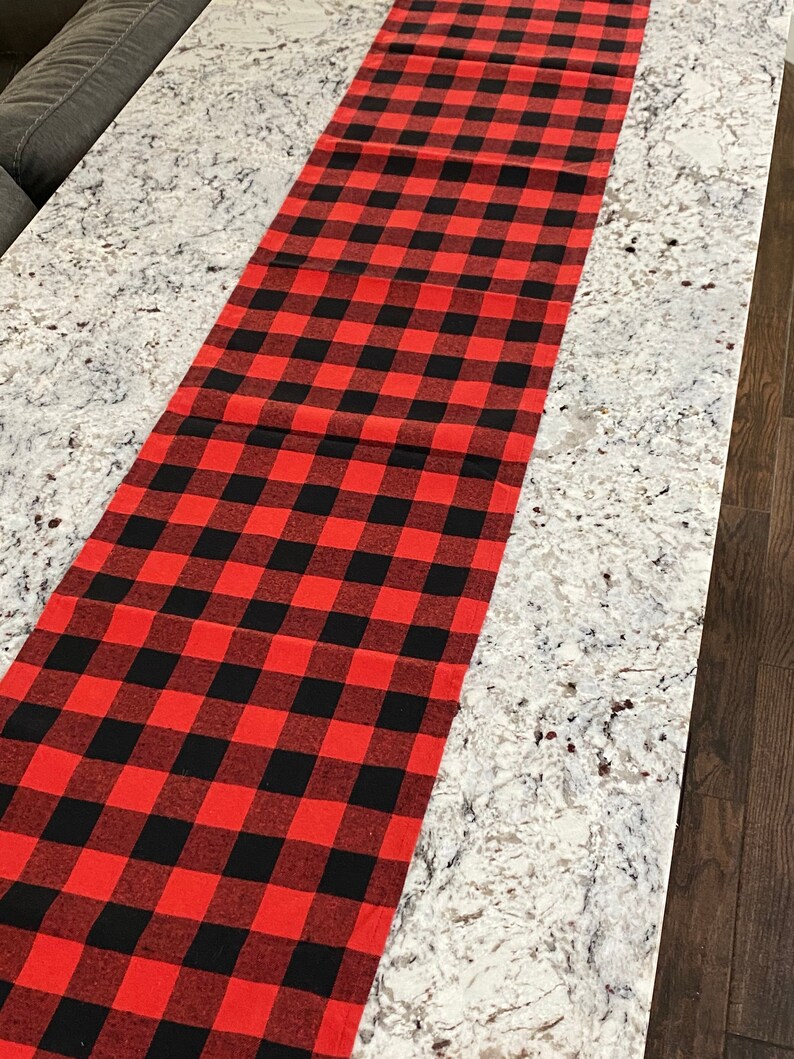 Buffalo Check Table Runner, Buffalo Check, Christmas Table Runners, Table Linens, Christmas Table, Christmas Linens, Table Runners, Plaid image 8