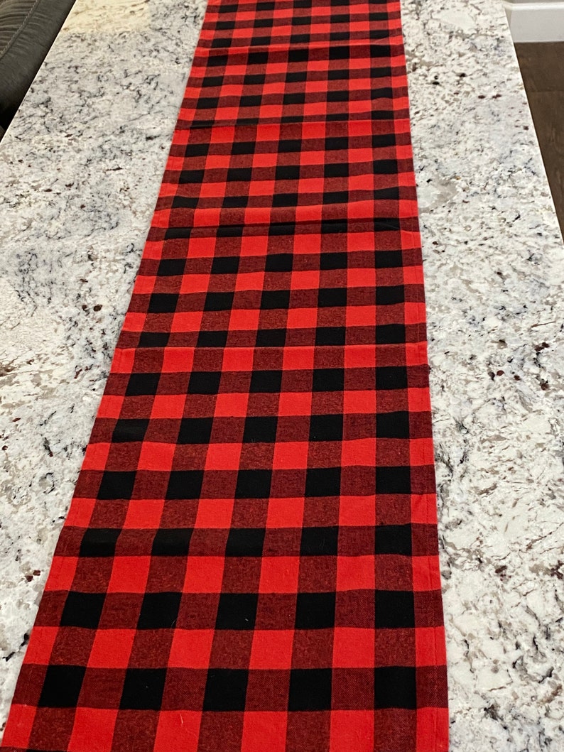 Buffalo Check Table Runner, Buffalo Check, Christmas Table Runners, Table Linens, Christmas Table, Christmas Linens, Table Runners, Plaid image 5