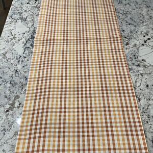 Coureur de table dautomne, linge de maison Gingham, chemins de table, table dautomne, décor dautomne, linge de table, tissu Gingham, petite citrouille, décor de table, automne image 4