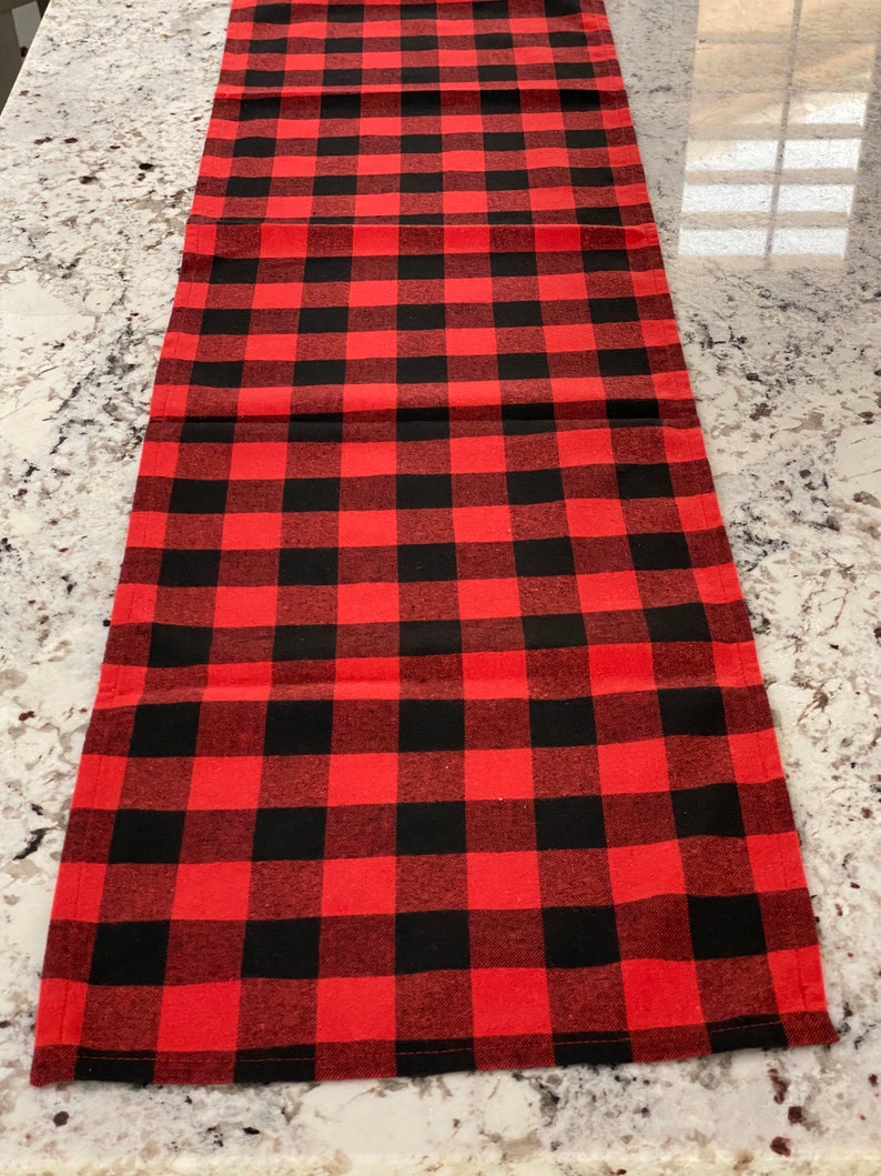 Buffalo Check Table Runner, Buffalo Check, Christmas Table Runners, Table Linens, Christmas Table, Christmas Linens, Table Runners, Plaid image 7