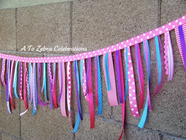 Ribbon Garland Ribbons Ribbon Banner Ribbon Garland for Etsy