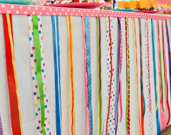 Ribbon Garland, Ribbons, Rainbow Party, Party Decorations, Rainbow Party, Unicorn Party, Shop Party