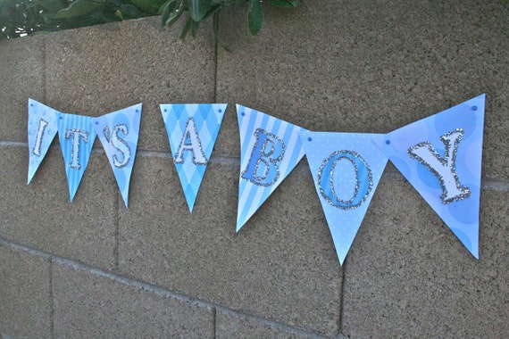 It's a Boy Banner, New Baby, Baptism, Baby Revealing Party, Photo prop, Maternity, Ready to ship Il_570xn