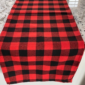 Buffalo Check Table Runner, Buffalo Check, Christmas Table Runners, Table Linens, Christmas Table, Christmas Linens, Table Runners, Plaid image 4