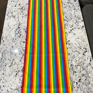 Rainbow Party, Rainbow Table Runner, Rainbow Props, Table Linens, Table Runners, Rainbow Pride, Table Decor, Carnival, Candyland, Rainbow image 3