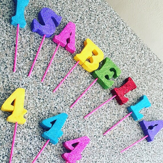Glitter letters, Letters, Foam Letters, Glitter letter sign, Numbers