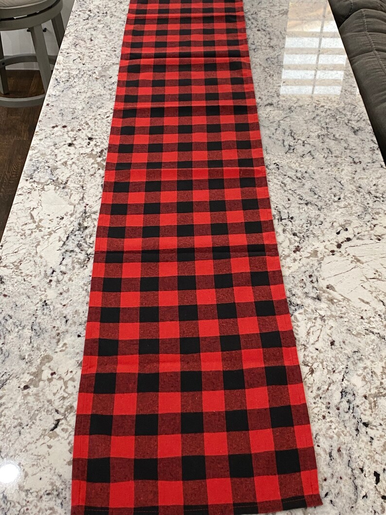 Buffalo Check Table Runner, Buffalo Check, Christmas Table Runners, Table Linens, Christmas Table, Christmas Linens, Table Runners, Plaid image 1