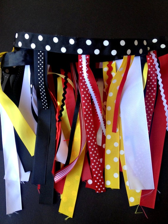 Firetruck Party, Party Garland, Table Decorations, Lady Bug Party, Ribbon Garland, Bumble Bee, Sweet Shoppe Party, Ribbons Il_570xn