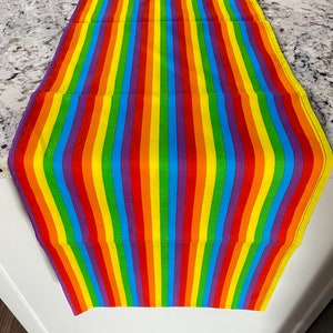 Rainbow Party, Rainbow Table Runner, Rainbow Props, Table Linens, Table Runners, Rainbow Pride, Table Decor, Carnival, Candyland, Rainbow image 5