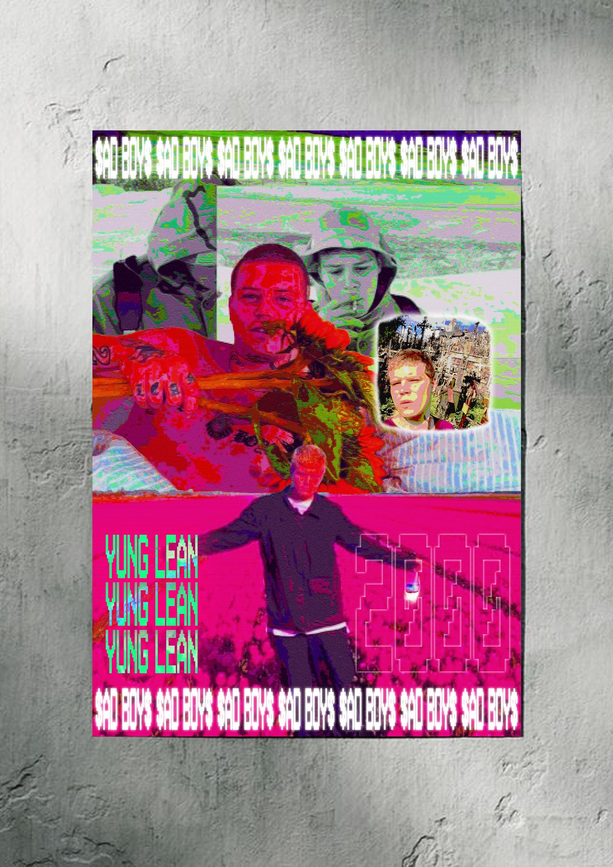 Ug Rapper Lean YUNG LEAN Poster | US Rap Wall Art | Hip Hop Print | Trap Aesthetic ...