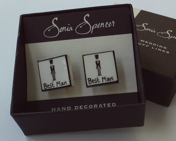 Vintage Wedding Cufflinks from England by Sonia Spencer.