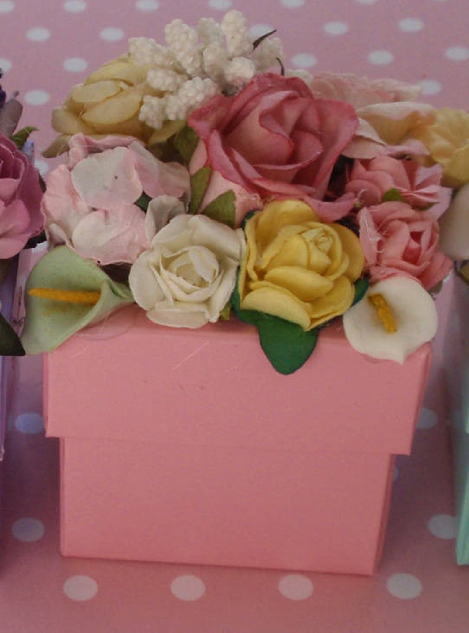 Flower Garden Favor Box Set of 10 Etsy