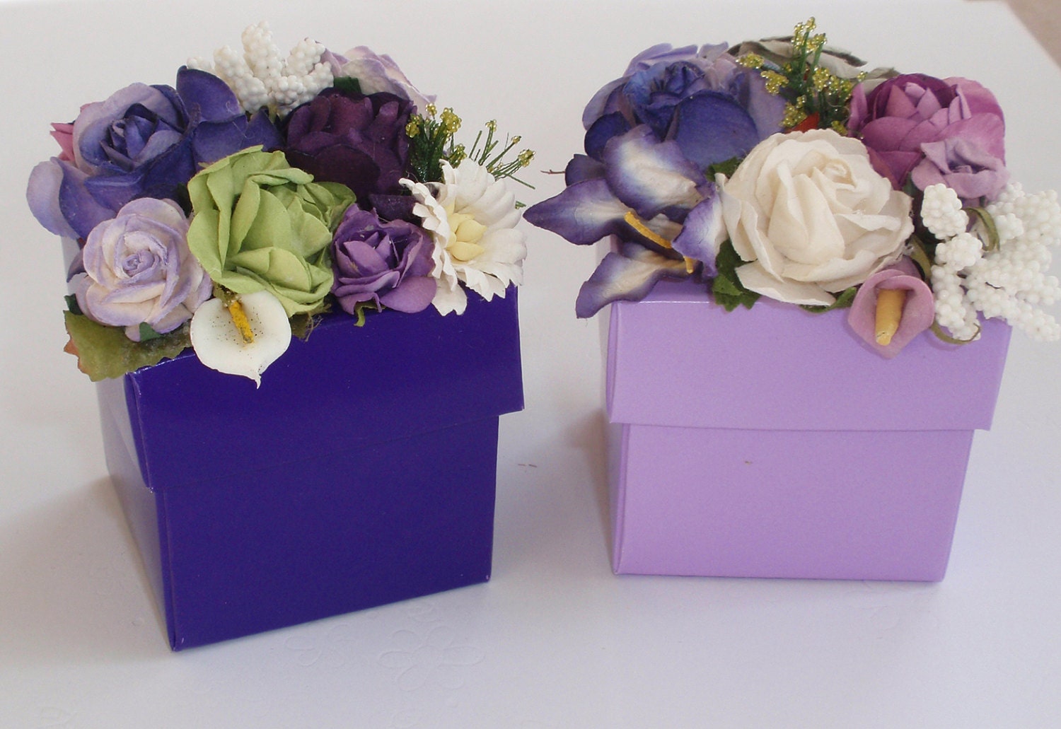 Flower Garden Favor Box set of 10 Etsy