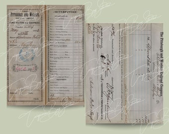 1800's Antique Digital Download Document