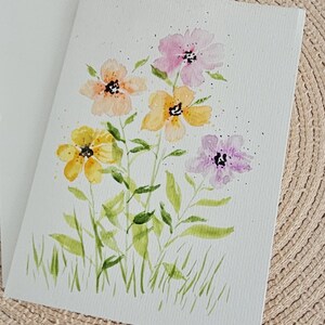 Cadeaubonnen, blanco binnenkant, kleurrijk, uniek, vrolijk, boho, bloemen, set van 2