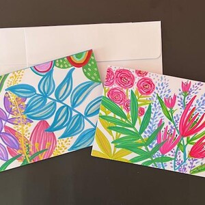 Carte de voeux, colorée, lumineuse, gaie, abstraite, bohème, stylo et encre