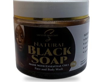 African Black Soap Bar with Essential Oils – Clear, Healthy Skin