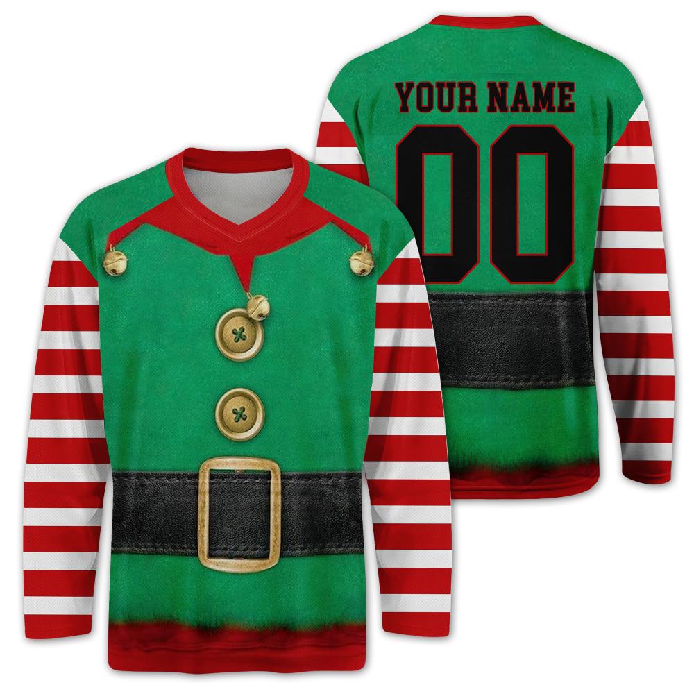 Discover Men's Christmas Clown Character Ice Hockey Jersey with Custom Name and Number