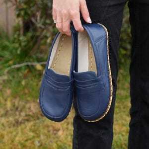 Handmade Barefoot Leather Loafers: Wide Toe Box Minimalist Shoes